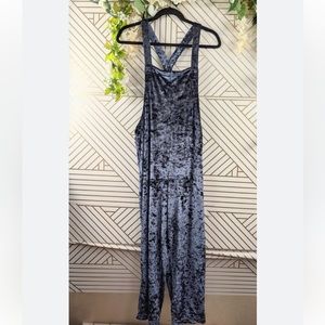 UO Velvet Square Neck Overalls